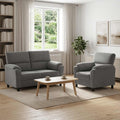 vidaXL Zestaw Sof 2 pcs ciemnoszary Welur