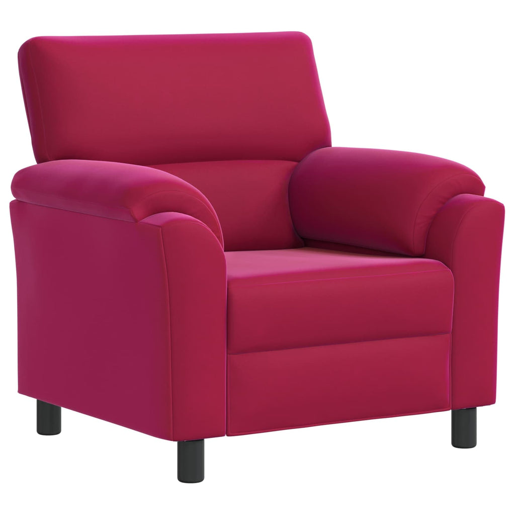 vidaXL Zestaw Sof 2 pcs Czerwone wino Welur