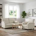 vidaXL Zestaw Sof 2 pcs kremowy Welur