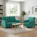 vidaXL Zestaw Sof 2 pcs Turkusowy Welur