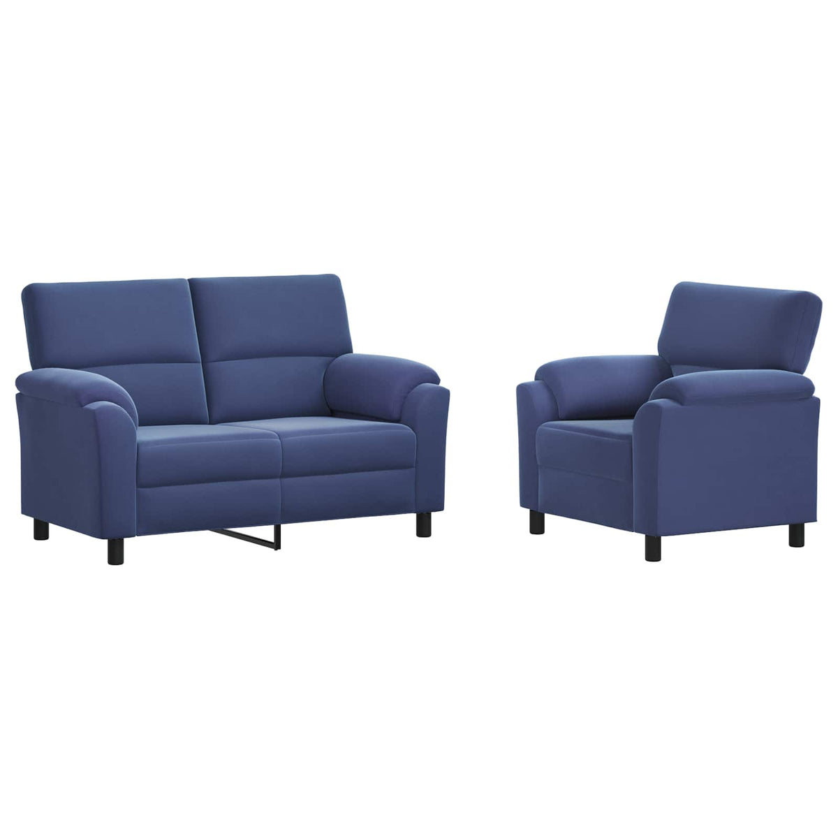 vidaXL Zestaw Sof 2 pcs Niebieski policyjny Welur