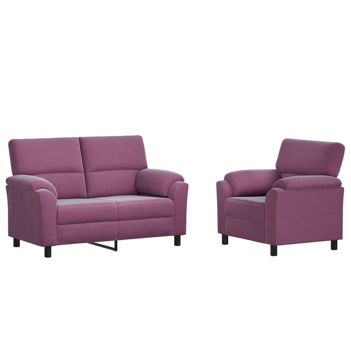 vidaXL Zestaw Sof 2 pcs Fioletowy Welur