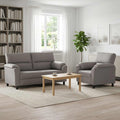 vidaXL Zestaw Sof 2 pcs jasnoszary Welur