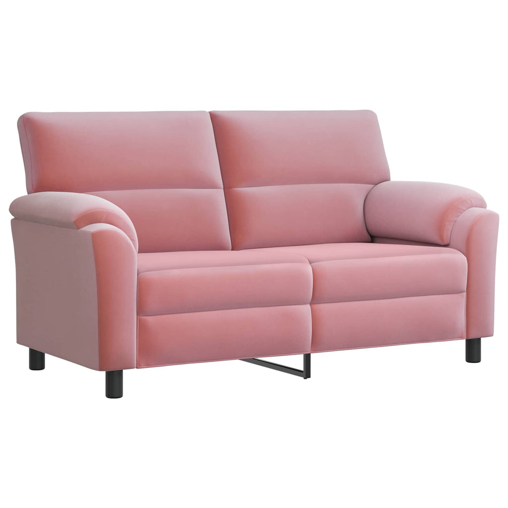 vidaXL Zestaw Sof 2 pcs różowy Welur