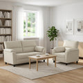 vidaXL Zestaw Sof 2 pcs kremowy Welur
