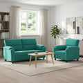 vidaXL Zestaw Sof 2 pcs Turkusowy Welur