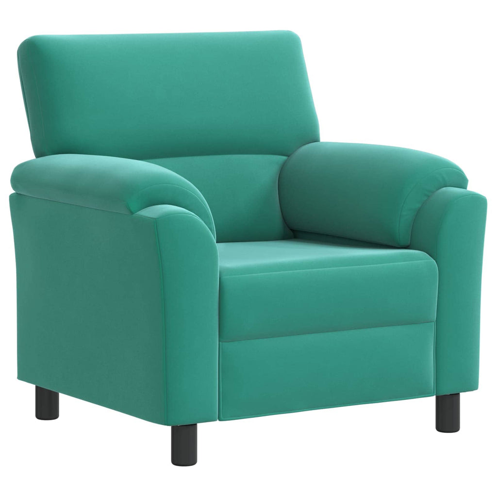 vidaXL Zestaw Sof 2 pcs Turkusowy Welur