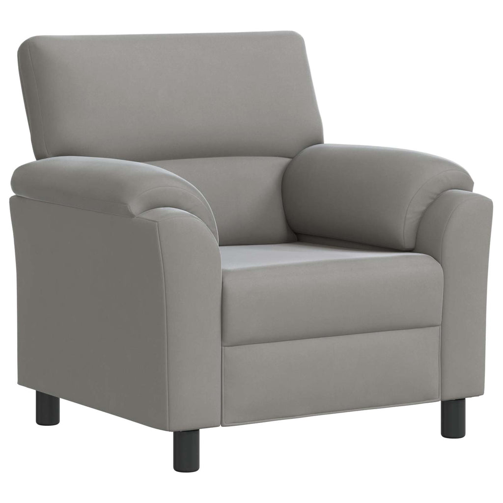 vidaXL Zestaw Sof 2 pcs jasnoszary Welur