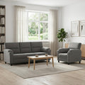 vidaXL Zestaw Sof 2 pcs ciemnoszary Welur