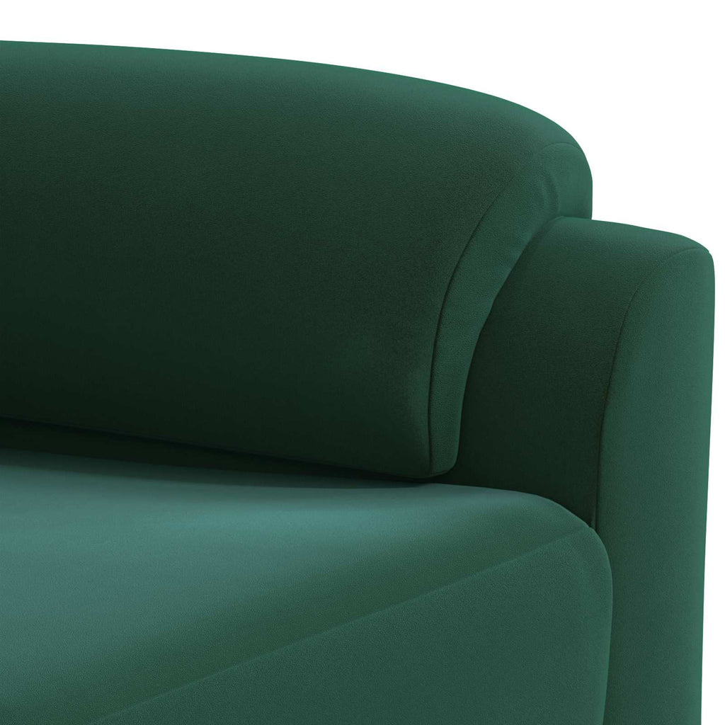 vidaXL Zestaw Sof 2 pcs Ciemnozielony Welur