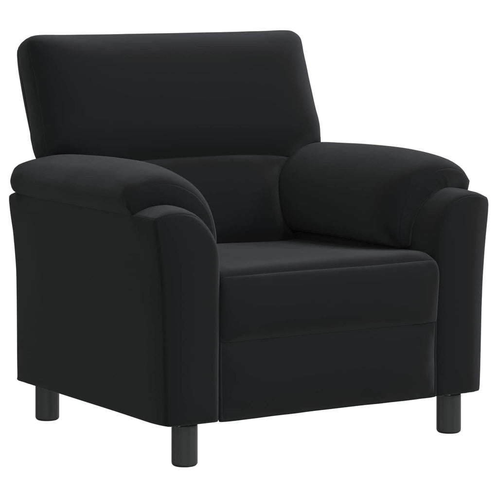vidaXL Zestaw Sof 2 pcs Czarny Welur