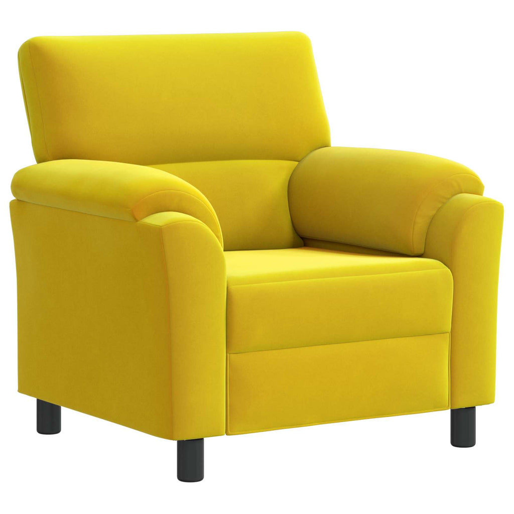 vidaXL Zestaw Sof 2 pcs żółty Welur