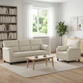 vidaXL Zestaw Sof 2 pcs kremowy Welur