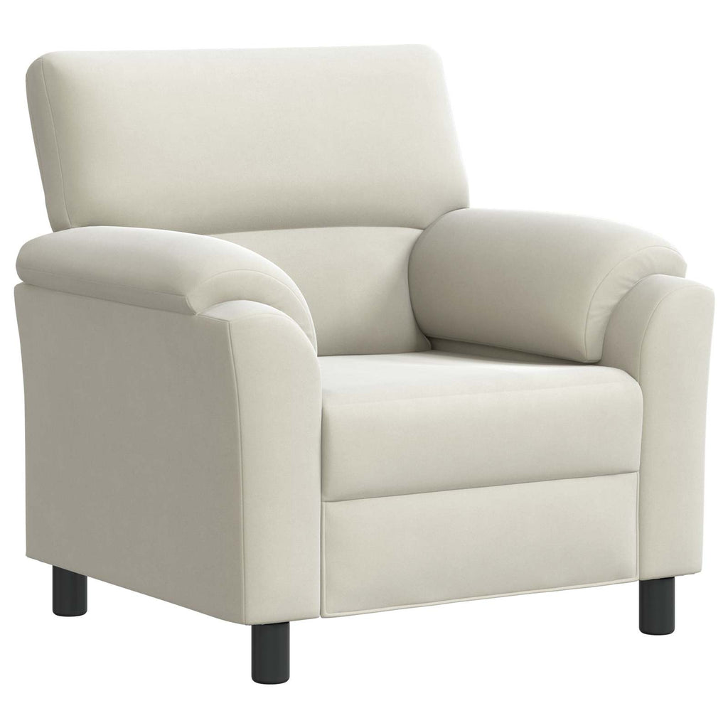 vidaXL Zestaw Sof 2 pcs kremowy Welur
