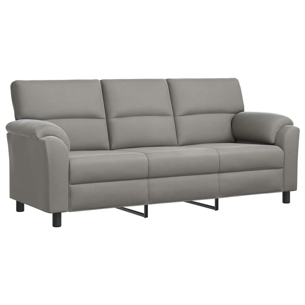 vidaXL Zestaw Sof 3 pcs jasnoszary Welur