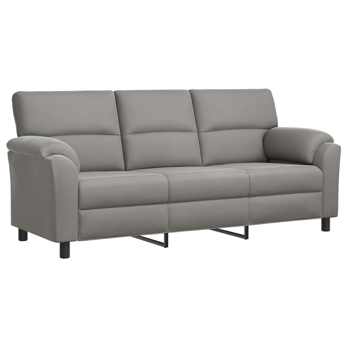vidaXL Zestaw Sof 3 pcs jasnoszary Welur