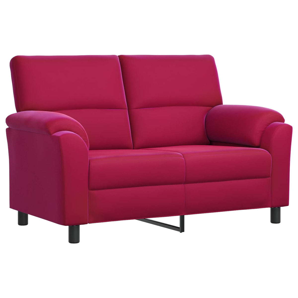 vidaXL Zestaw Sof 3 pcs Czerwone wino Welur