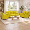 vidaXL Zestaw Sof 3 pcs żółty Welur