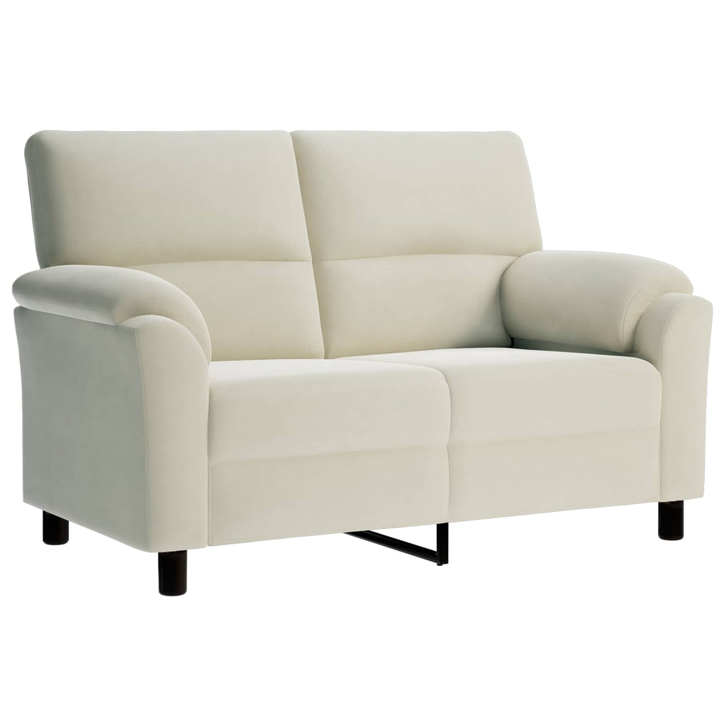 vidaXL Zestaw Sof 3 pcs kremowy Welur