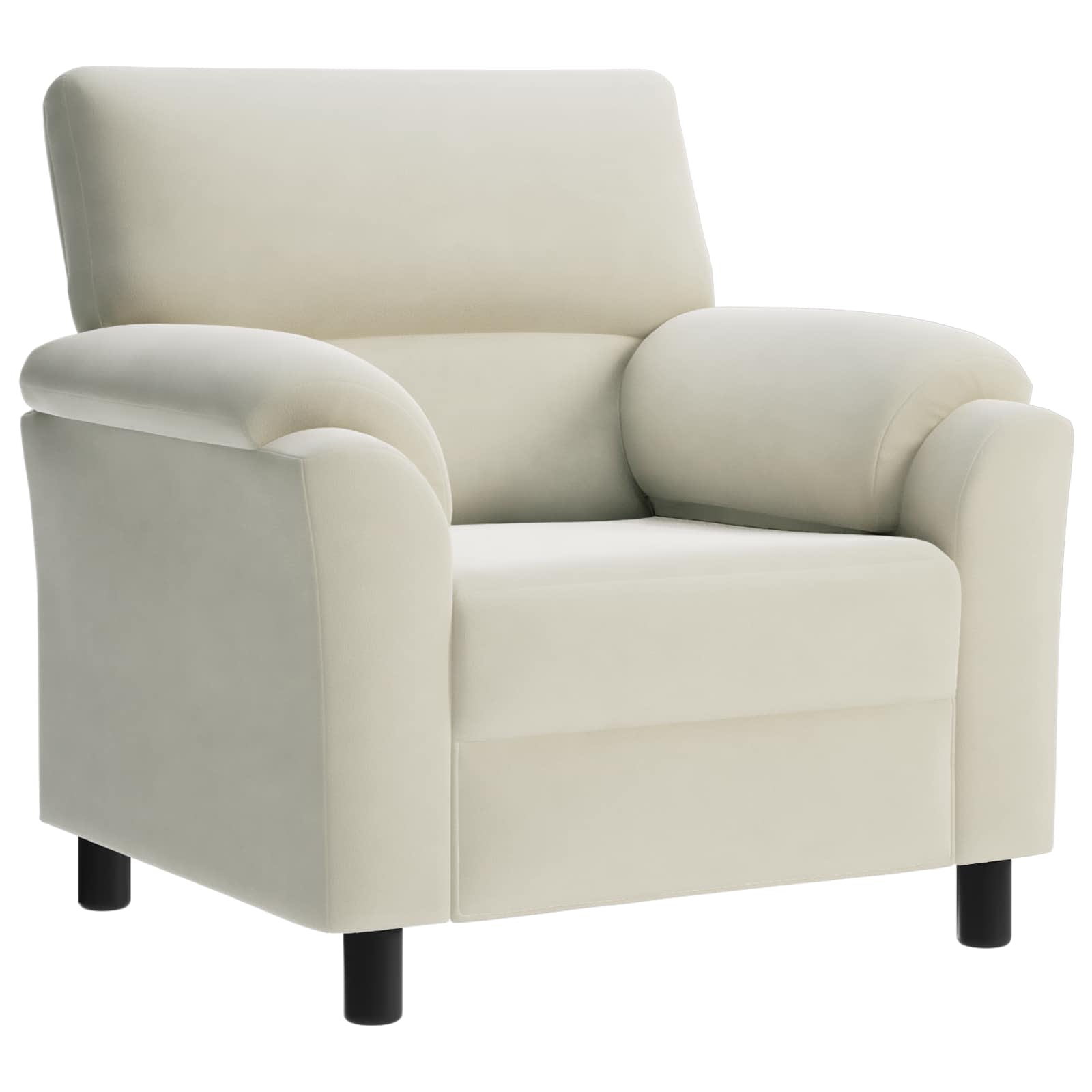 vidaXL Zestaw Sof 3 pcs kremowy Welur