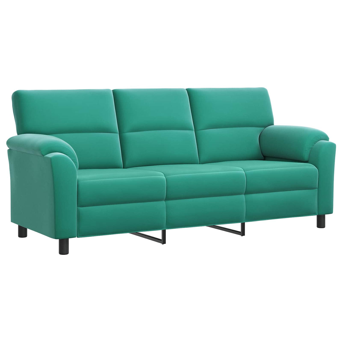 vidaXL Zestaw Sof 3 pcs Turkusowy Welur