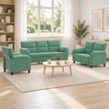 vidaXL Zestaw Sof 3 pcs Zielony morski Welur