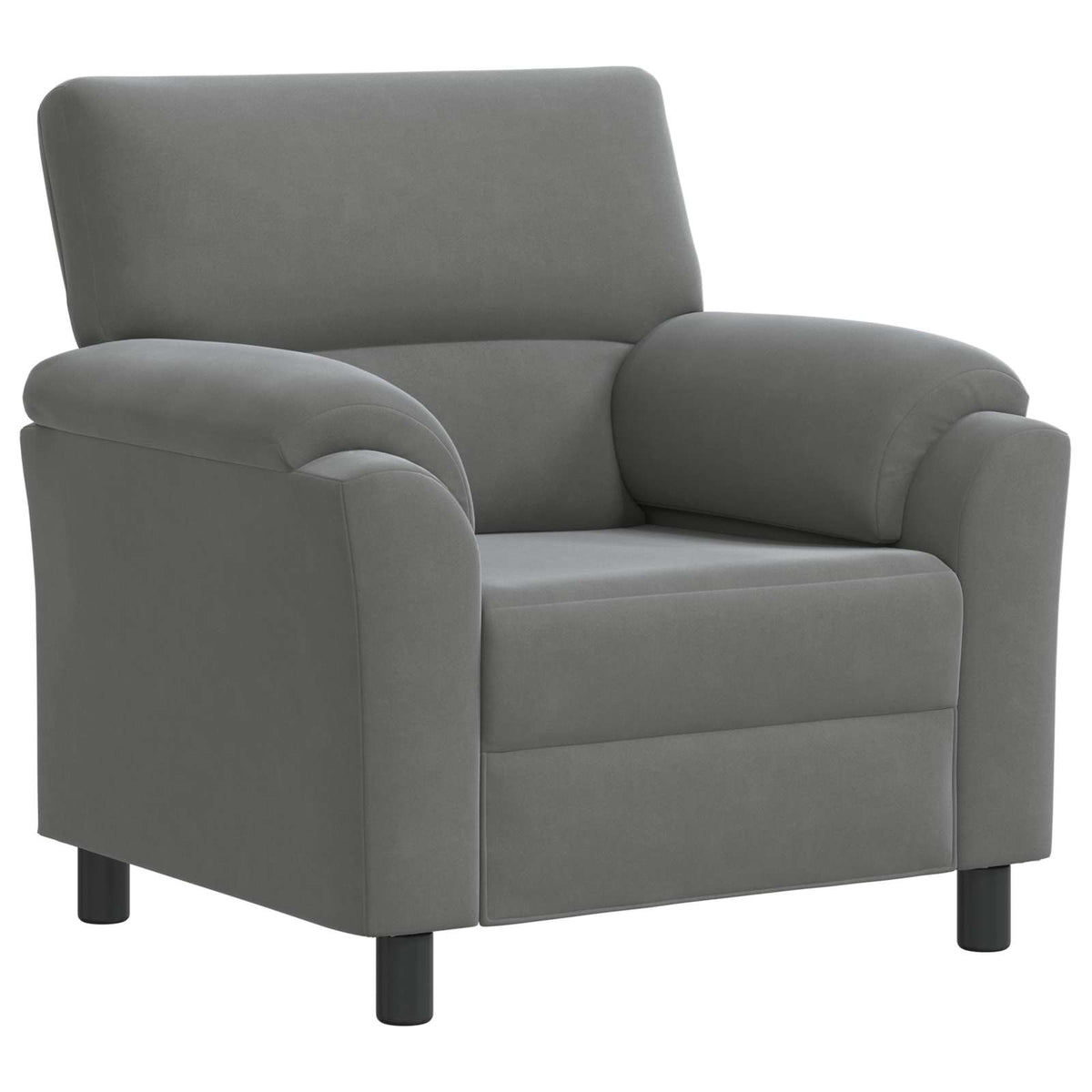 vidaXL Zestaw Sof 3 pcs ciemnoszary Welur