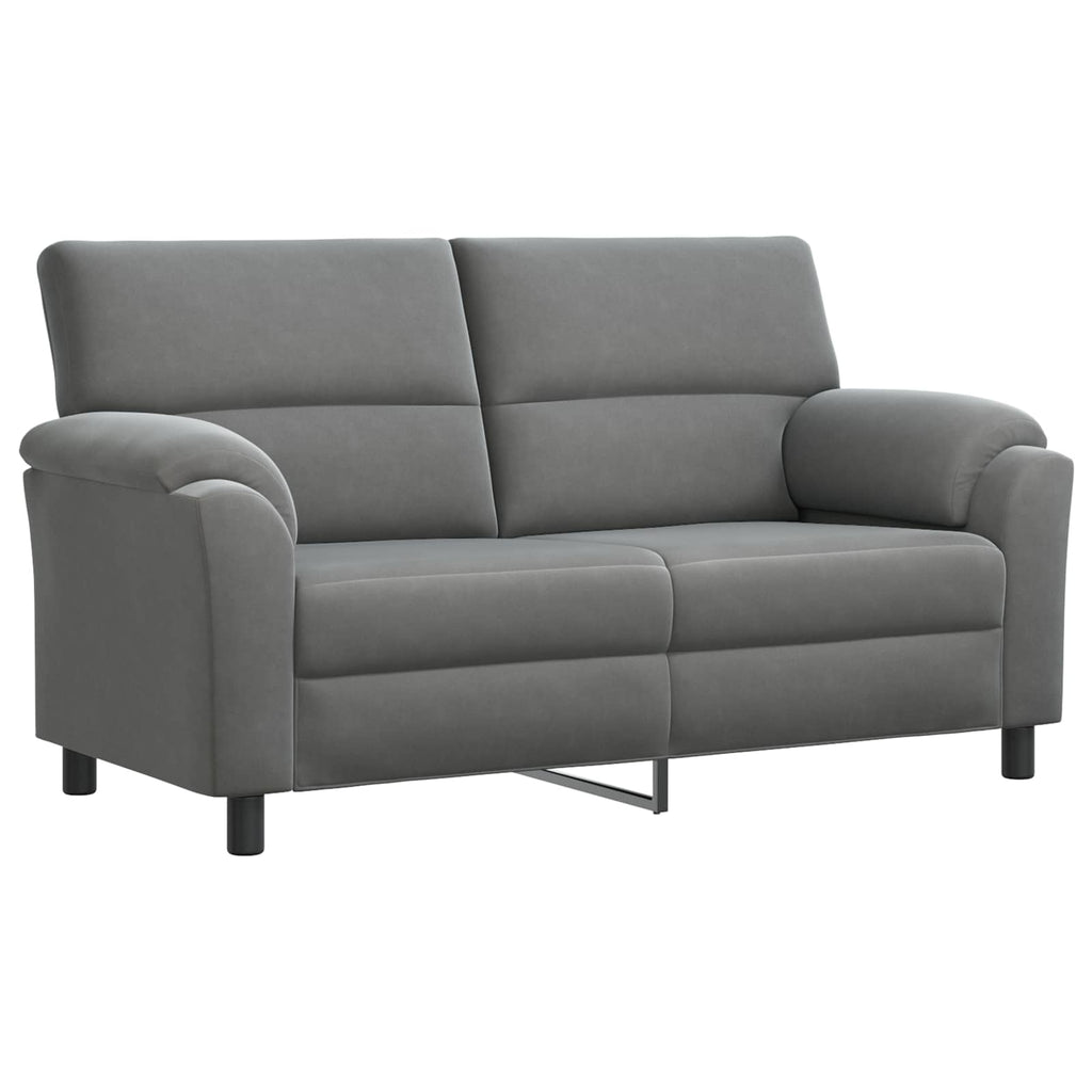 vidaXL Zestaw Sof 3 pcs ciemnoszary Welur