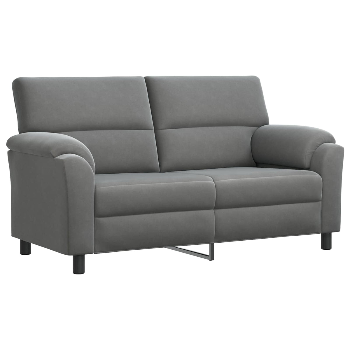 vidaXL Zestaw Sof 3 pcs ciemnoszary Welur