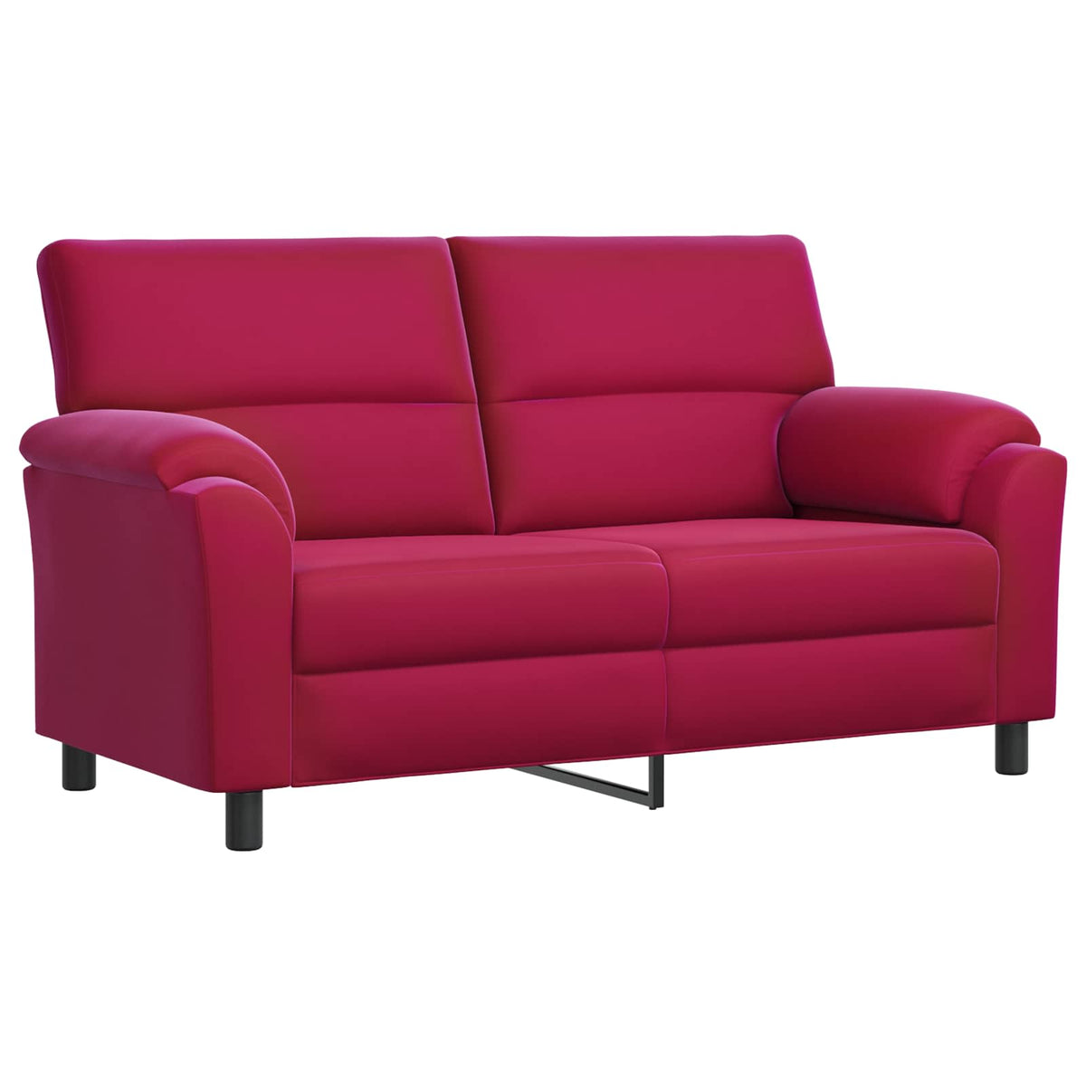 vidaXL Zestaw Sof 3 pcs Czerwone wino Welur