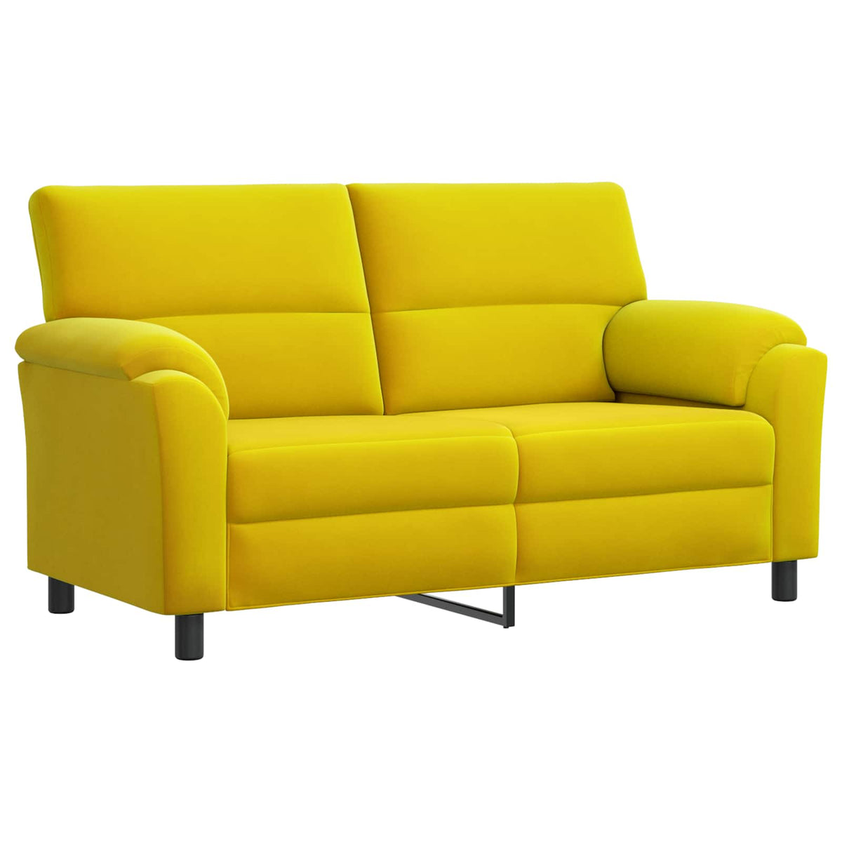 vidaXL Zestaw Sof 3 pcs żółty Welur