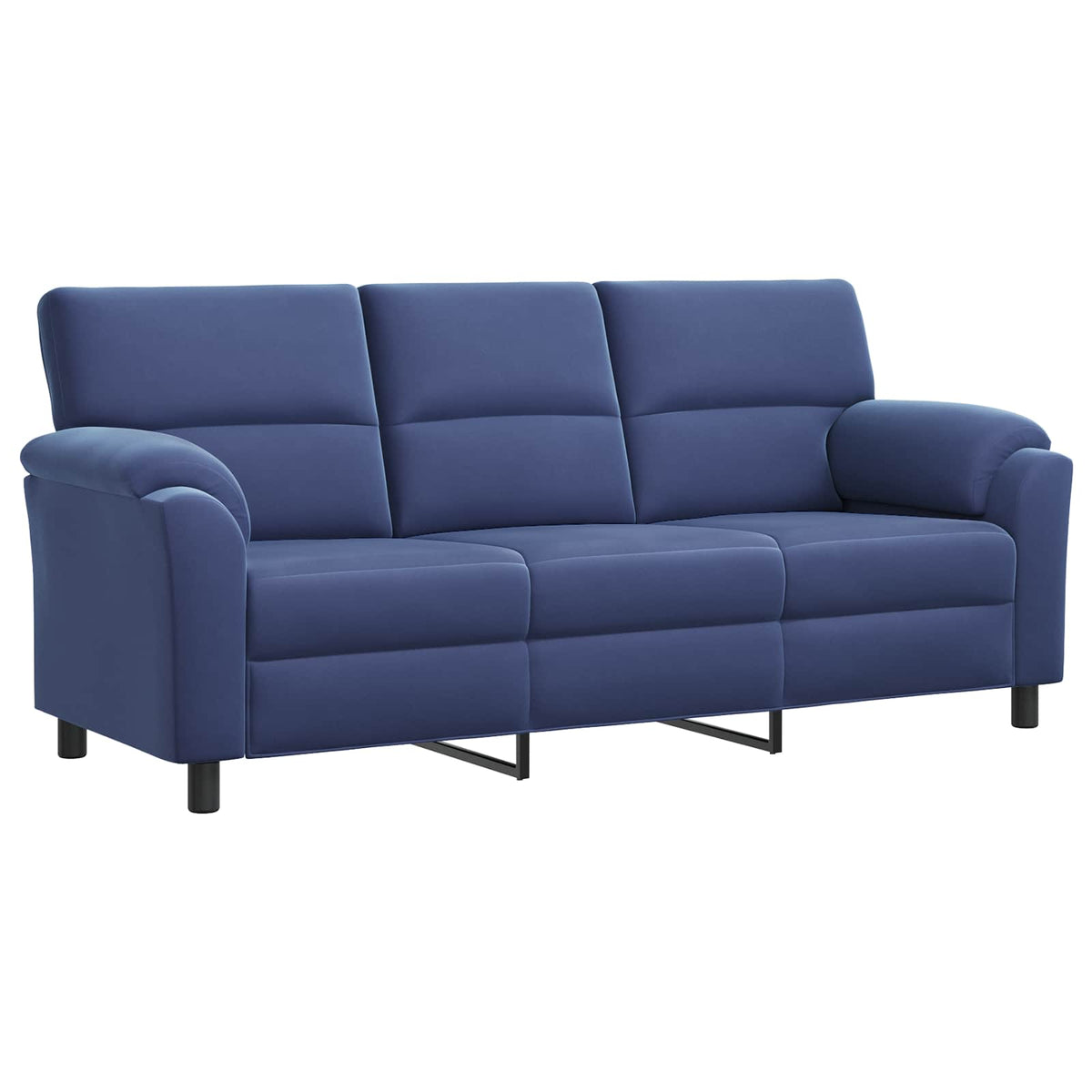 vidaXL Zestaw Sof 3 pcs Niebieski policyjny Welur