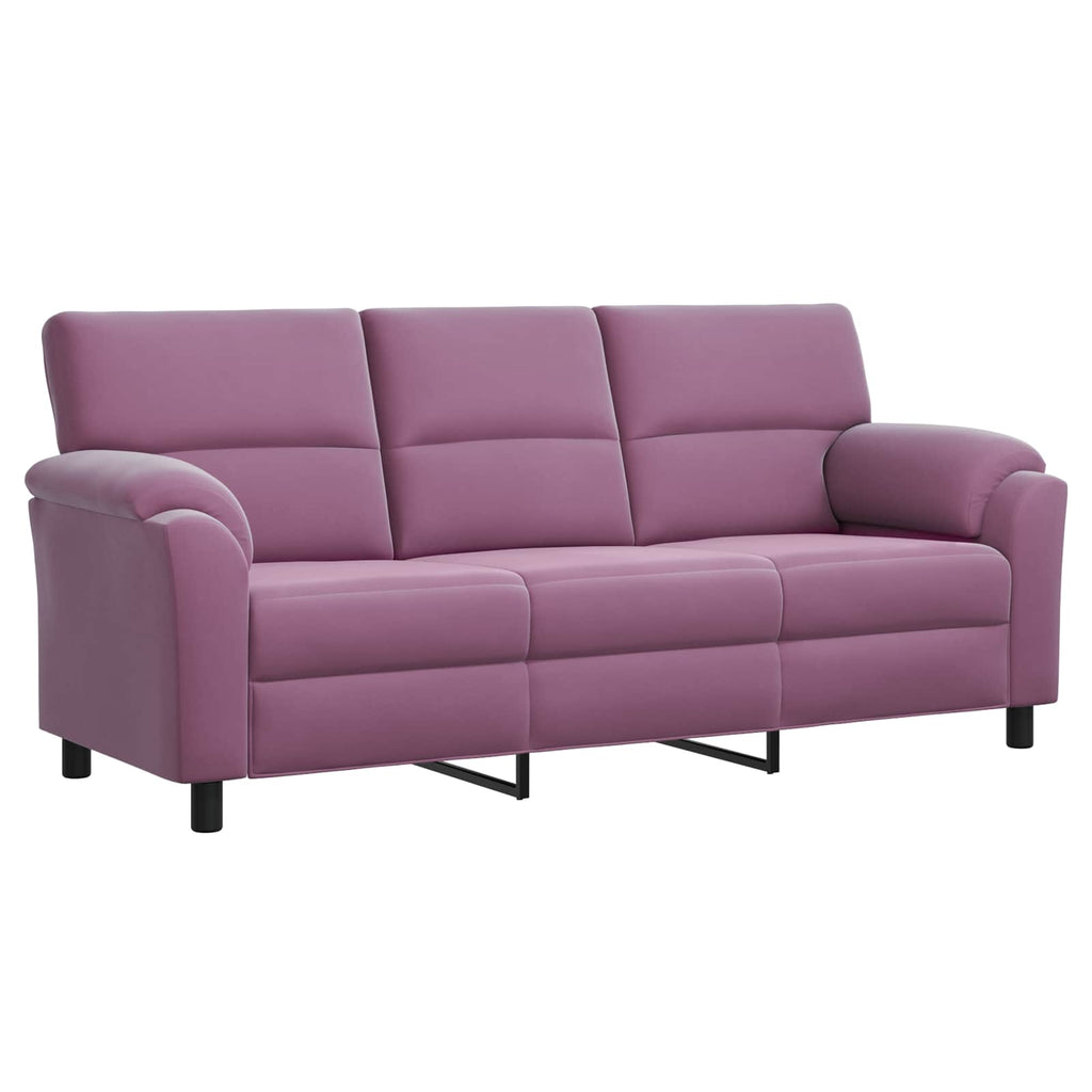 vidaXL Zestaw Sof 3 pcs Fioletowy Welur
