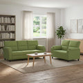 vidaXL Zestaw Sof 2 pcs Jasnozielony Welur