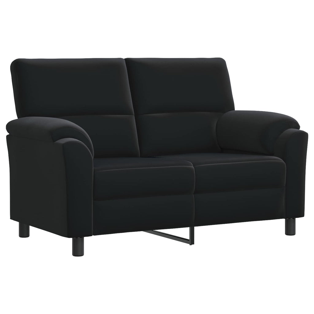 vidaXL Zestaw Sof 2 pcs Czarny Welur