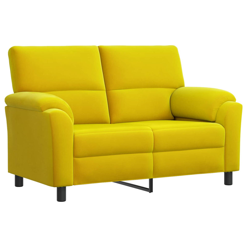vidaXL Zestaw Sof 2 pcs żółty Welur