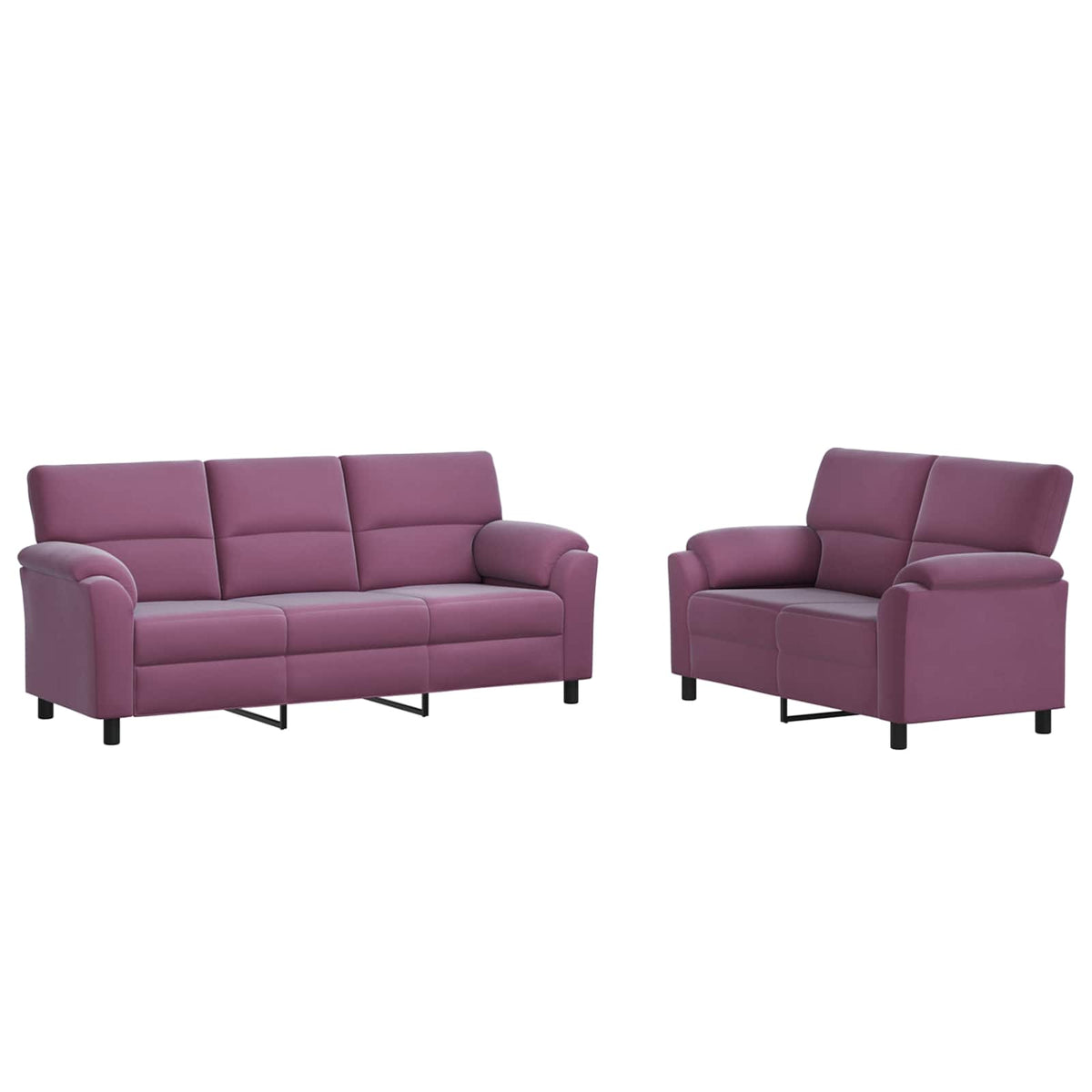 vidaXL Zestaw Sof 2 pcs Fioletowy Welur