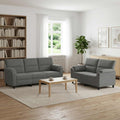 vidaXL Zestaw Sof 2 pcs ciemnoszary Welur