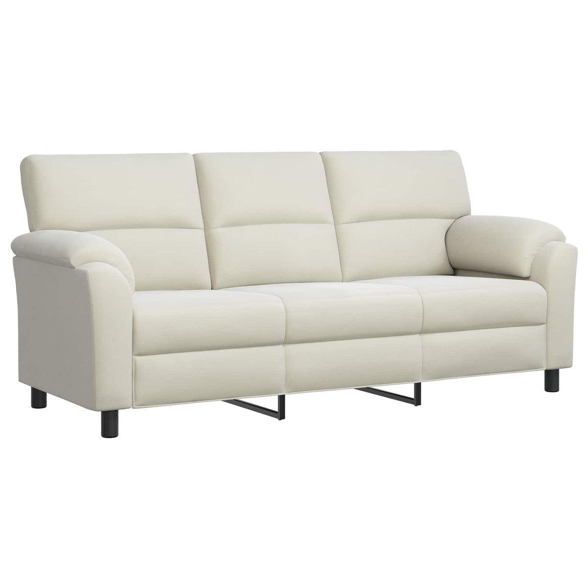 vidaXL Zestaw Sof 2 pcs kremowy Welur