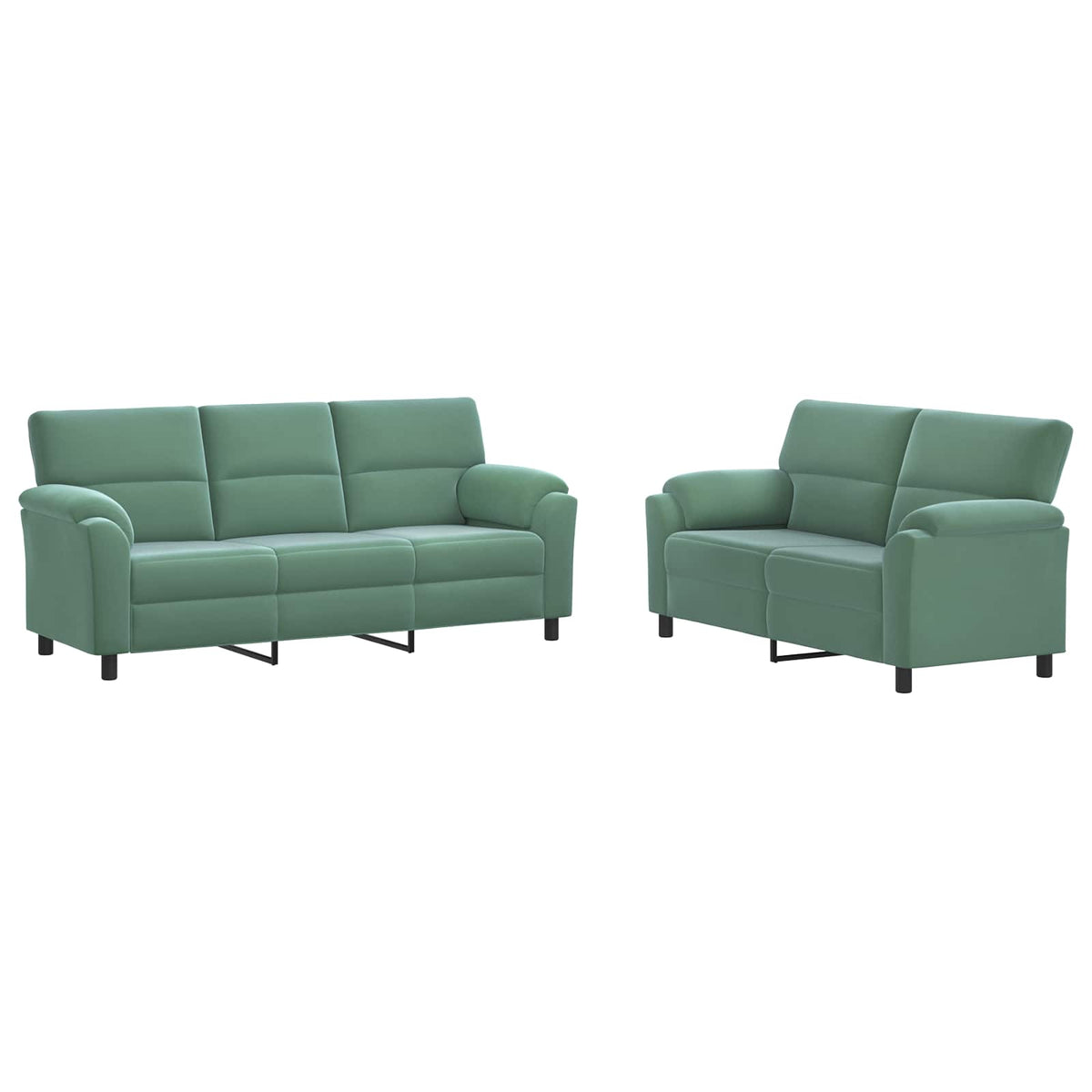 vidaXL Zestaw Sof 2 pcs Zielony morski Welur