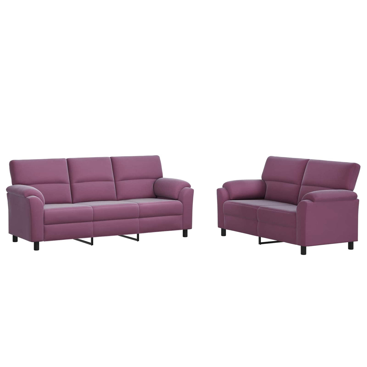 vidaXL Zestaw Sof 2 pcs Fioletowy Welur