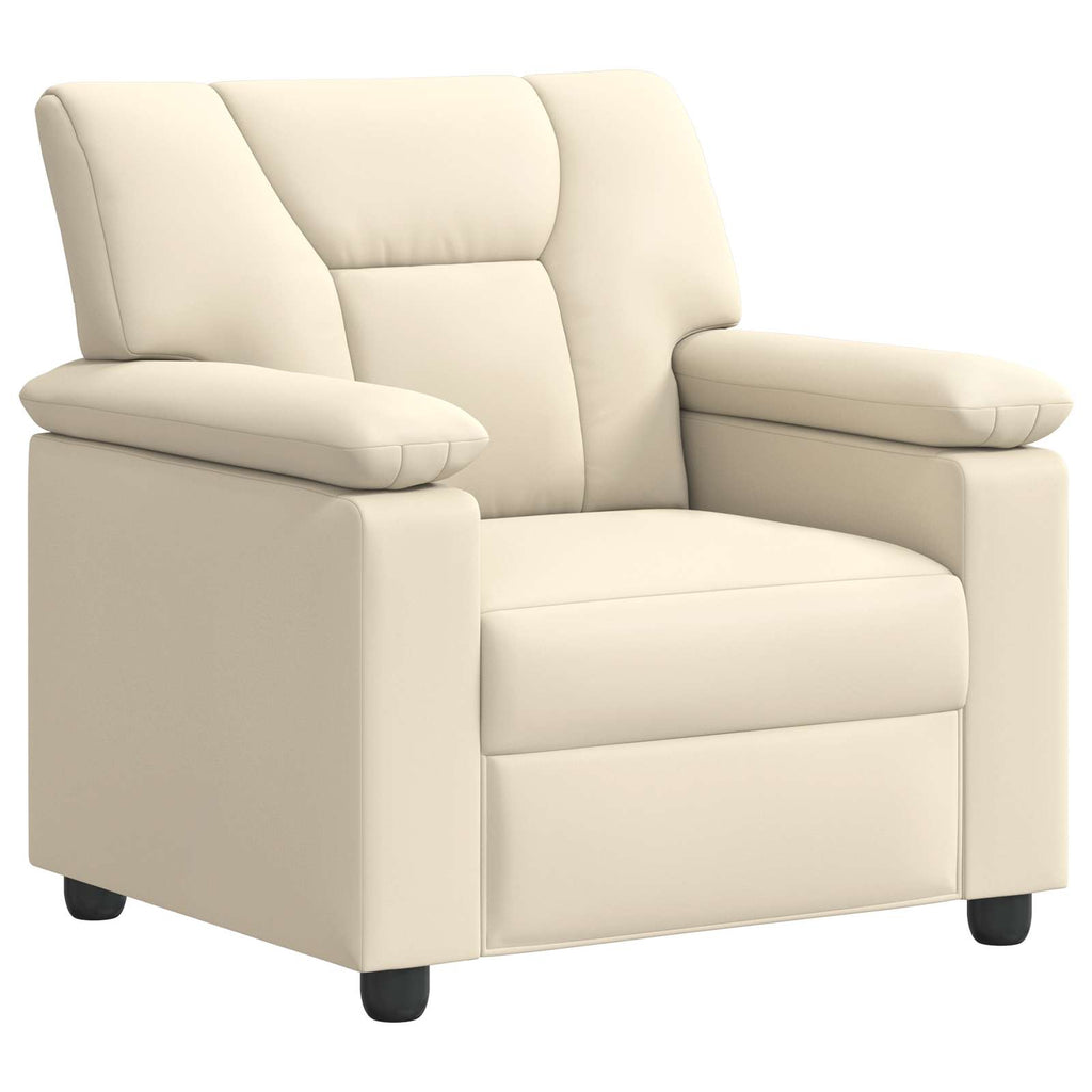 vidaXL Zestaw Sof 2 pcs kremowy Ekoskóra