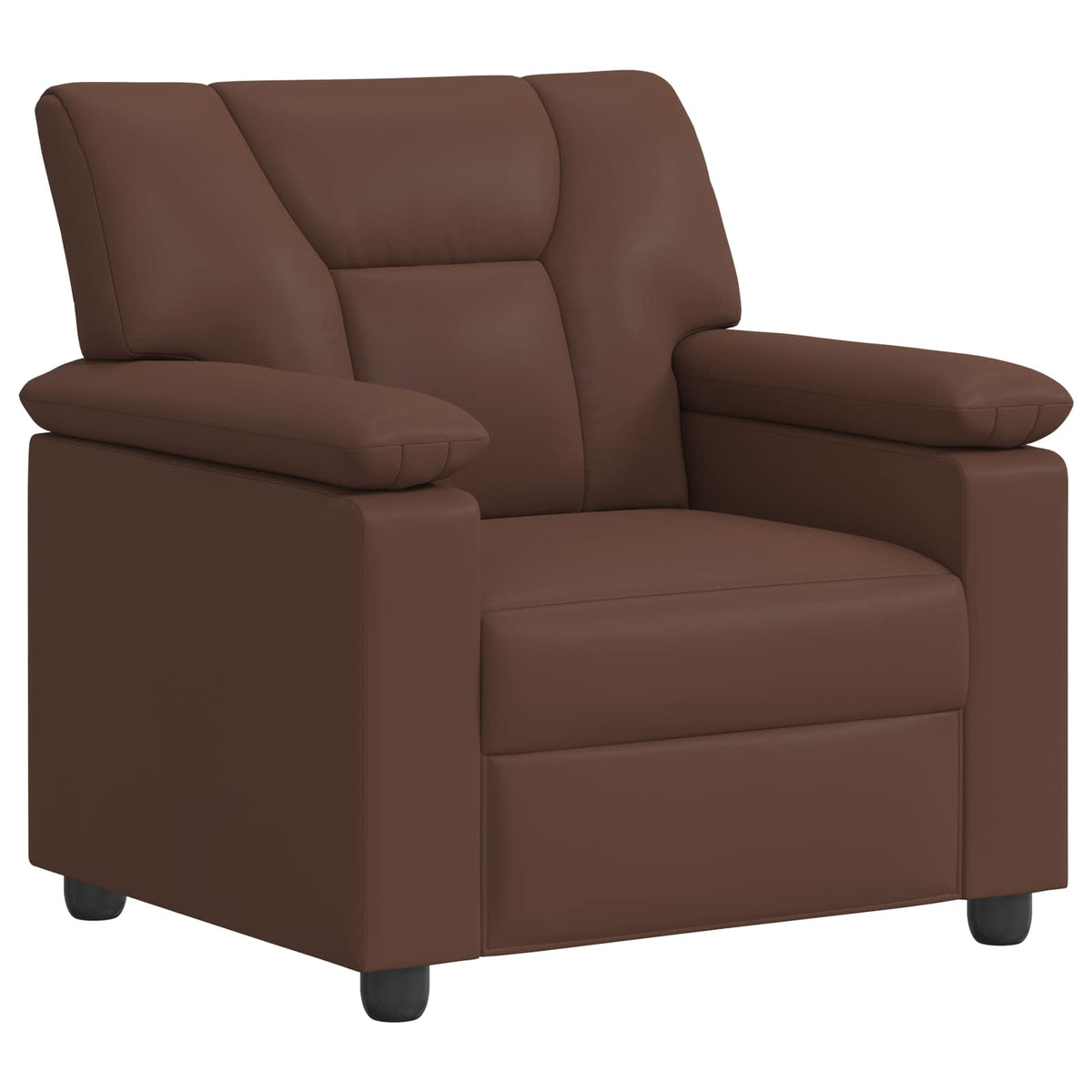 vidaXL Zestaw Sof 2 pcs brązowy Ekoskóra