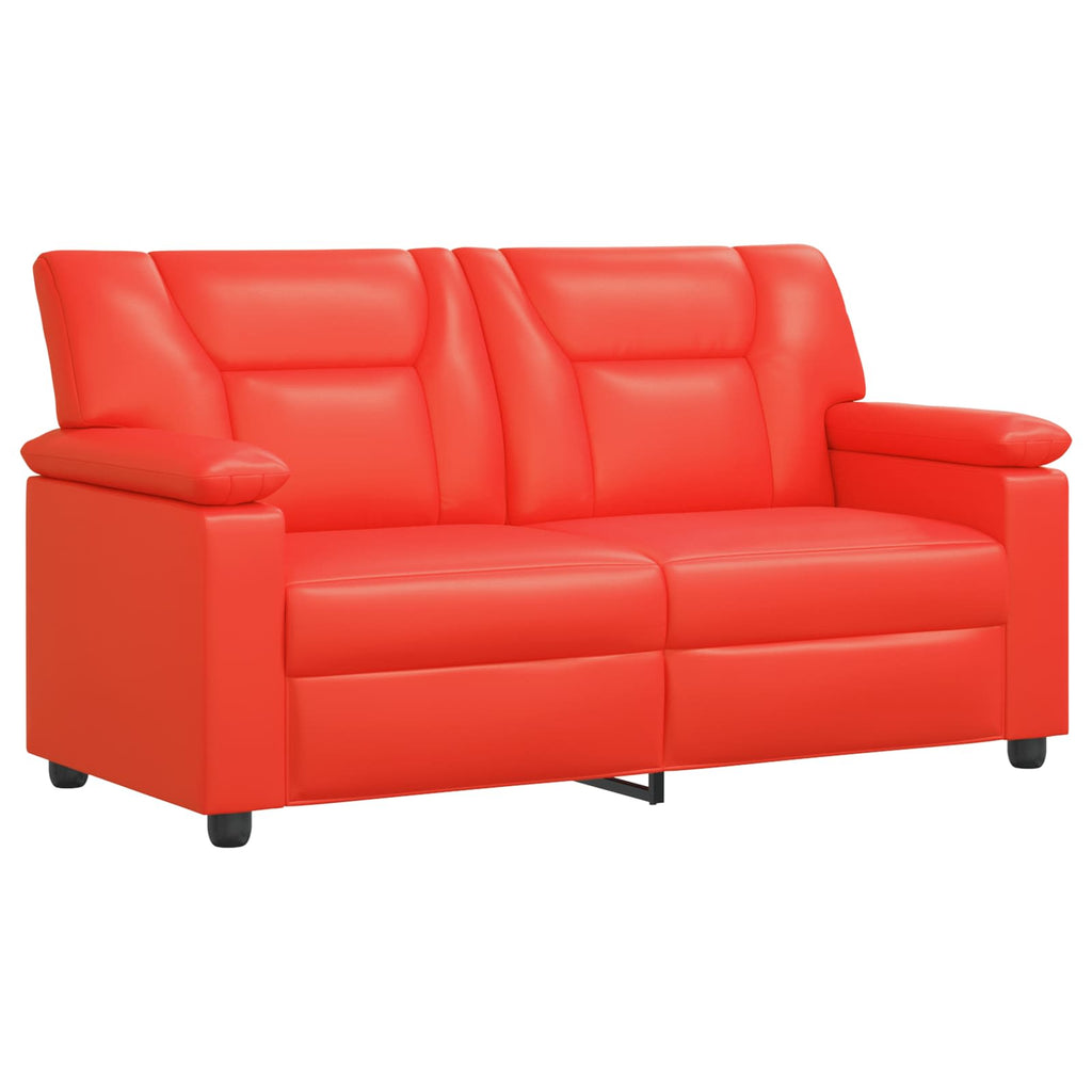 vidaXL Zestaw Sof 2 pcs czerwony Ekoskóra