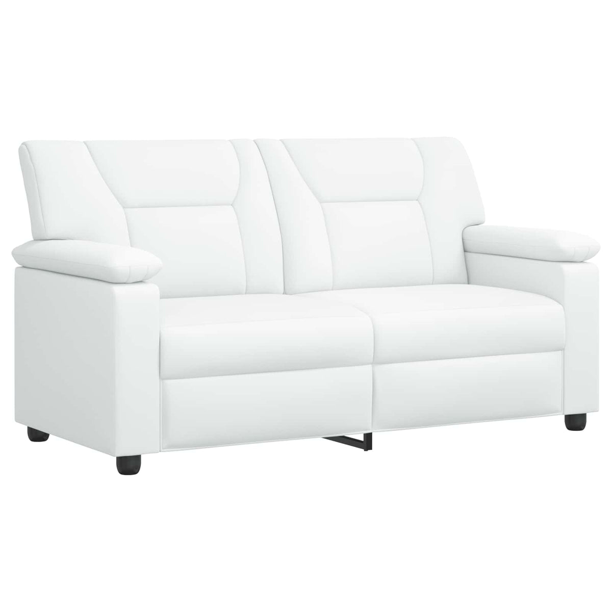 vidaXL Zestaw Sof 2 pcs Biały Ekoskóra