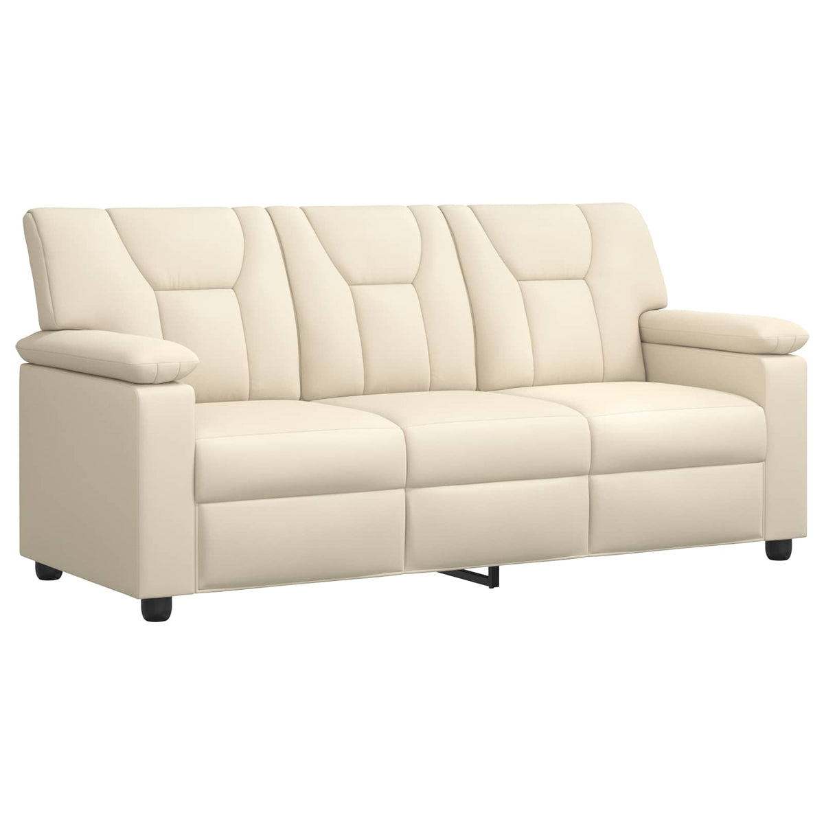 vidaXL Zestaw Sof 2 pcs kremowy Ekoskóra