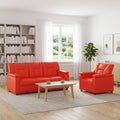 vidaXL Zestaw Sof 2 pcs czerwony Ekoskóra