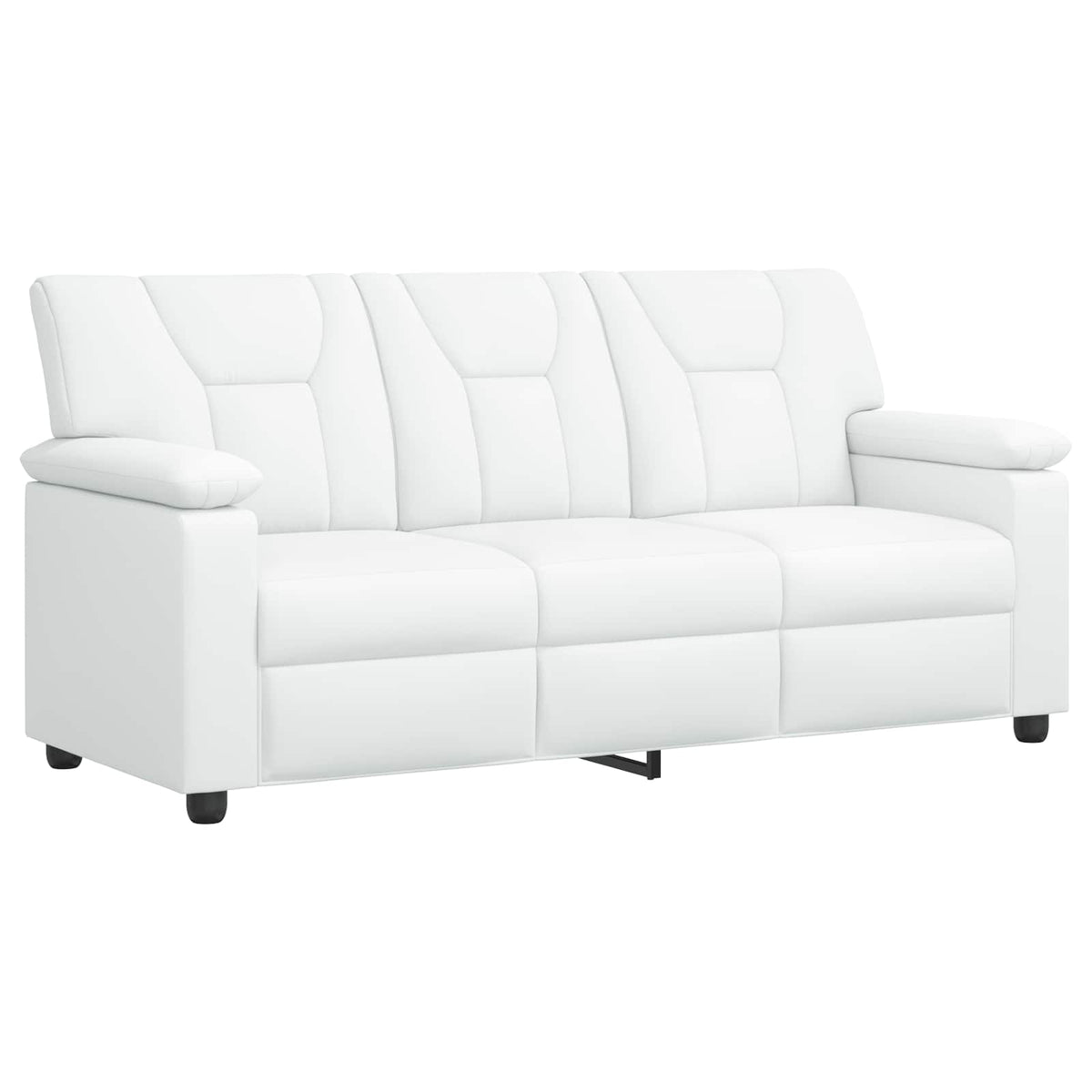 vidaXL Zestaw Sof 2 pcs Biały Ekoskóra