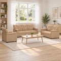 vidaXL Zestaw Sof 3 pcs Cappuccino Ekoskóra