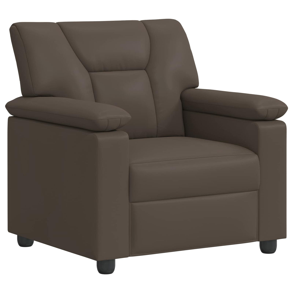 vidaXL Zestaw Sof 3 pcs Szary Ekoskóra